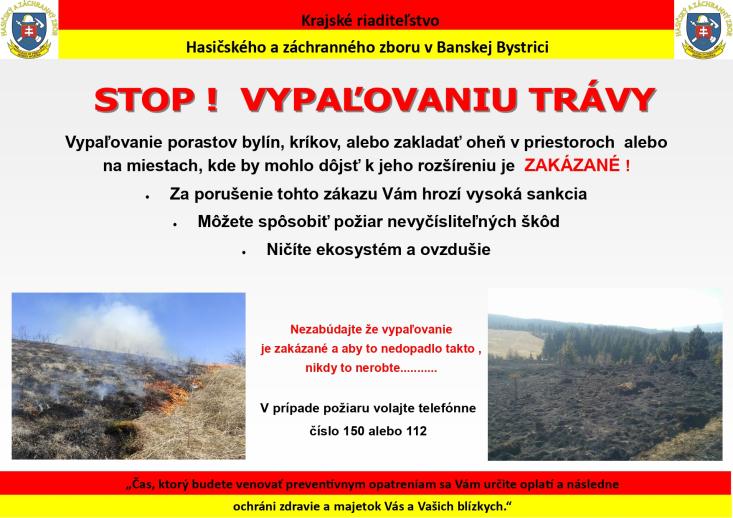 Zákaz vypaľovania trávy 