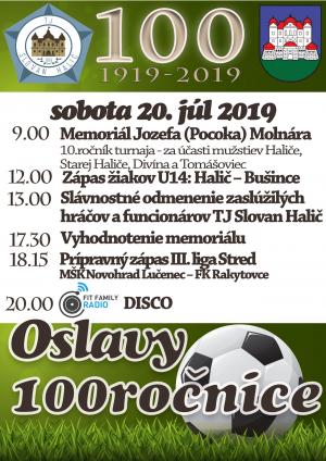 Plagát storočnice futbalu v Haiiči
