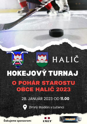 Plagát hokejový turnaj