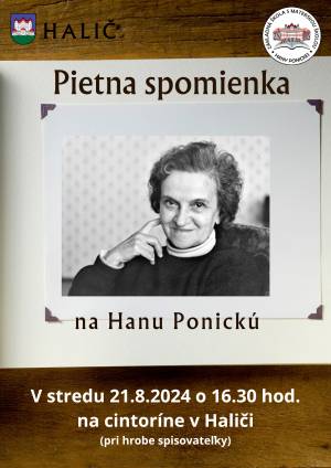 Spomienka na Hanu Ponickú