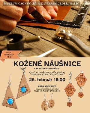 workshop kožené náušnice