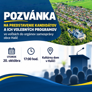 Pozvanie na predstavenie kandidátov